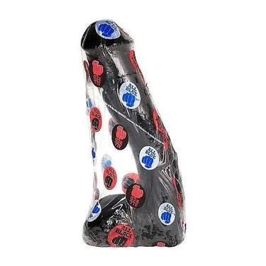 Dildo Realistico All Black con Trama Ondulata per Piaceri Anali